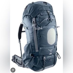 Osprey Aether Plus 70L Pack, blue & grey